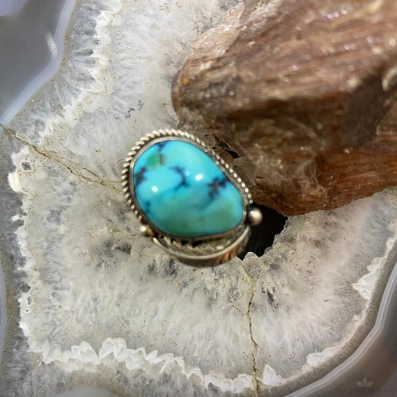 Joe L. Gray Vintage Sterling Silver Turquoise Rin… - image 2