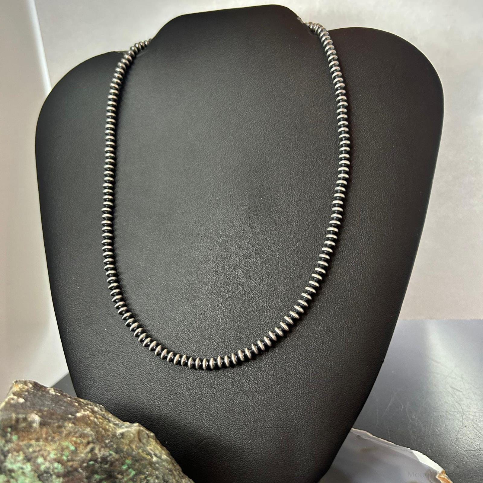Sterling Silver Southwestern Style 4 Mm Navajo Pearl Saucer Beads