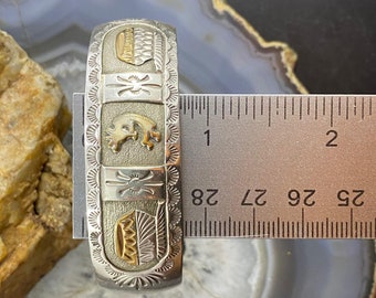 Mike Smith Sterling Silver and Gold Filled Overlay Kokopelli