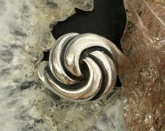 Vintage Sterling Knotted Ring (4405) Signed RJ9 (RJ Graziano) Size
