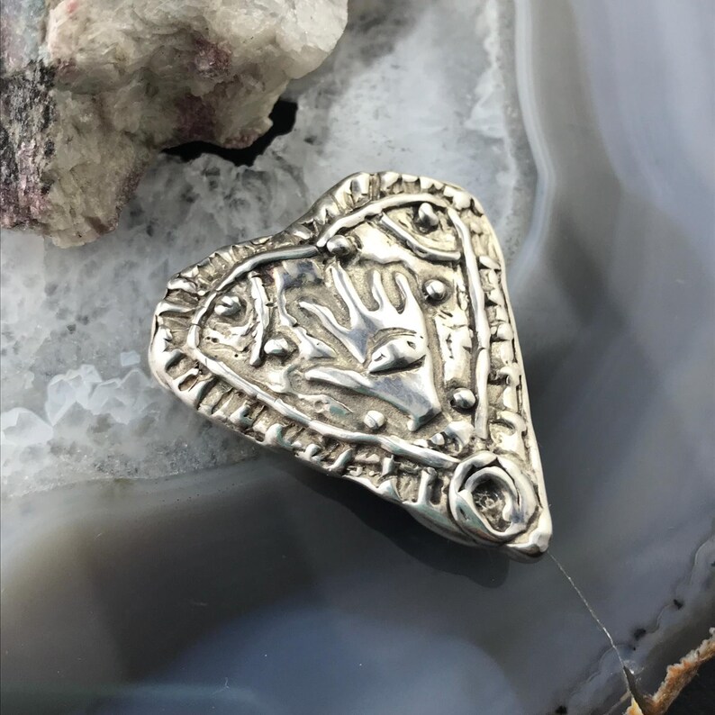 Silver Rough Heart Shape Brooch For Women or Men Anniversary Birthday Christmas Gift For Her For Him
