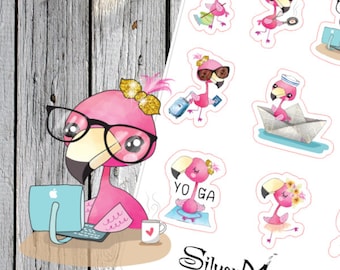 Sampler Flamingo Planner Organizer Stickers - Flamingo Sampler