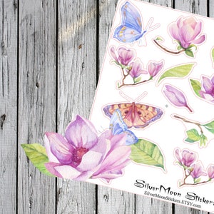 Magnolias Bullet Journal or Organizer Stickers