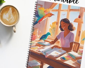 Let creativity fly -Printable Planner Cover Page, Dashboard, Window Cat Dashboard Planner, Happy Planner, A5, A6, Pocket