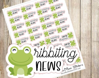 Frog planner sticker- Ribbiting news