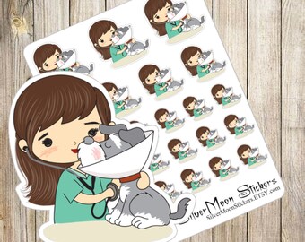 Dog Planner Organizer Stickers - Vet time!