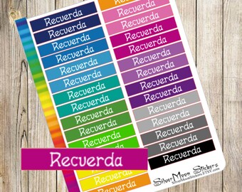Cajitas en español - Recuerda (planner boxes in Spanish- Remember)