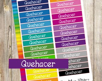 Cajitas en español - Quehacer (planner boxes in Spanish- To do)