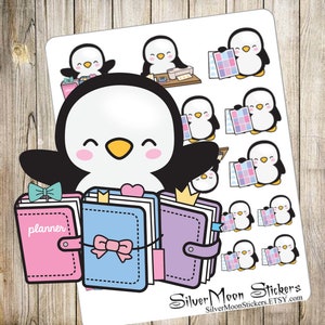 Penguin Planner Organizer Stickers - Planning stickers