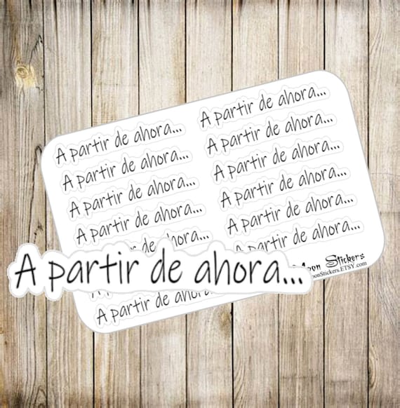 Frases En Espanol A Partir De Ahora Planner Stickers In Etsy