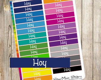 Cajitas en español - Hoy (planner boxes in Spanish- Today)