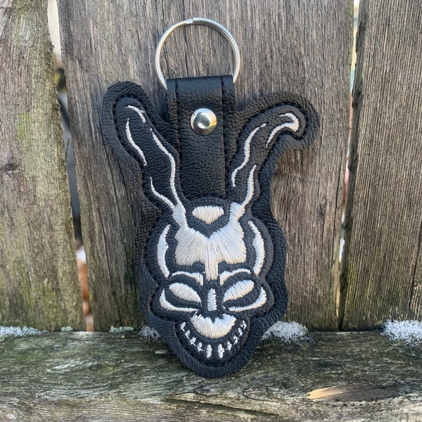 Donnie darko keychain, Donnie darko key ring, creepy bunny keychain, Frank keychain