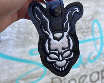 Donnie darko keychain, Donnie darko key ring, creepy bunny keychain, Frank keychain