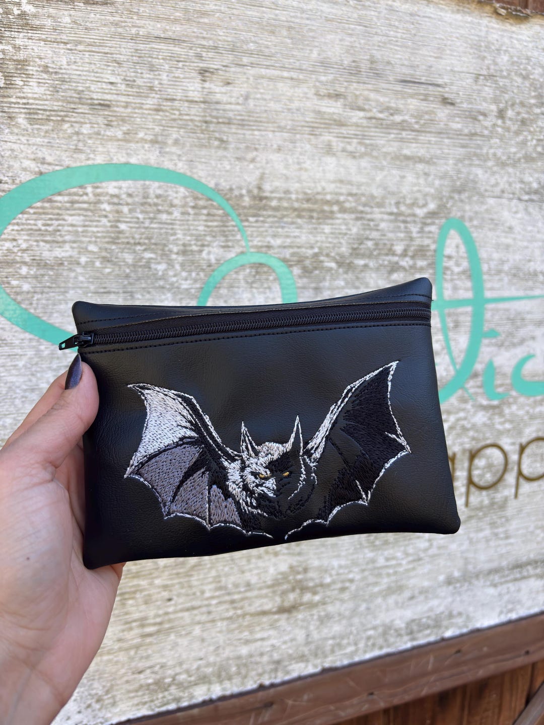 Bat Wallet, Goth Wallet, Bat Purse, Bat Keychain Pouch, Bat Keychain ...