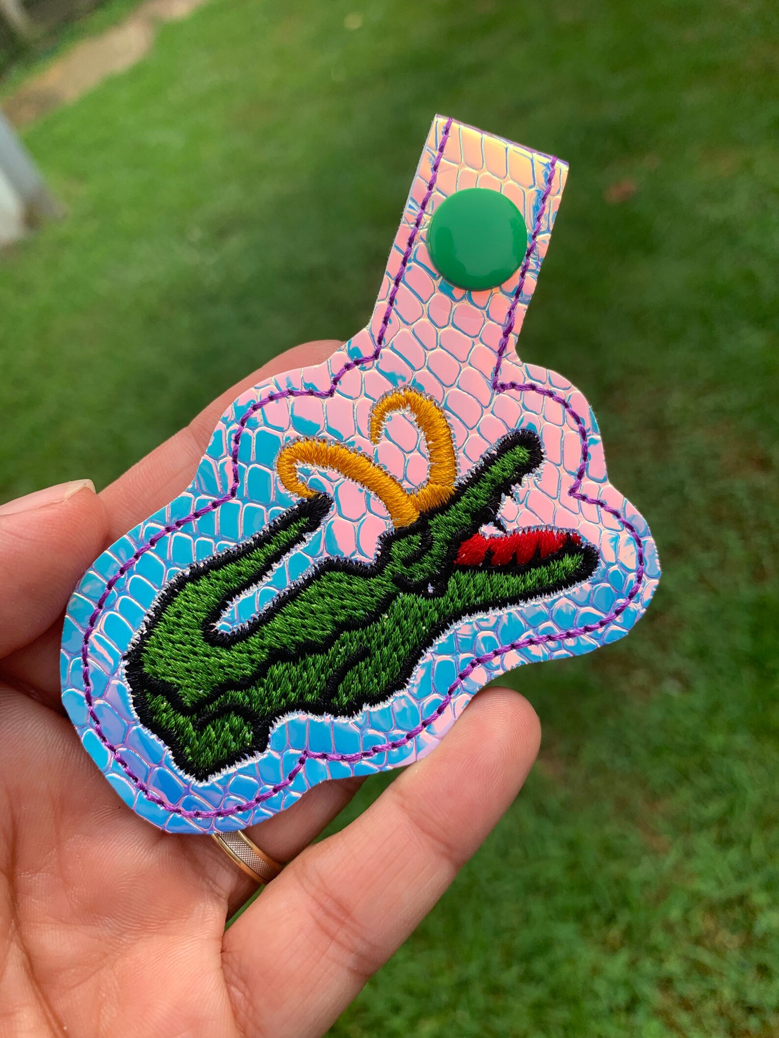 Crocodile snap tab alligator snap tab alligator keychain Etsy