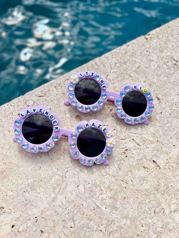 Personalized Flower Sunglasses | Rhinestone Kids Sunnies  display picture 3