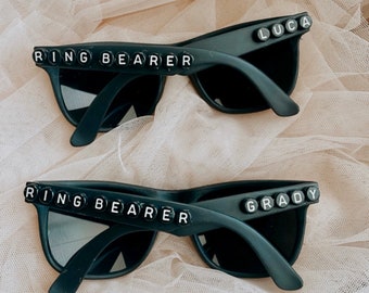 Custom Boy Sunglasses | Personalized Beaded Sunglasses Bulk | Wedding Boys Groomsmen| Team Gift | Nephew Gift I Name Unique Birthday Kids