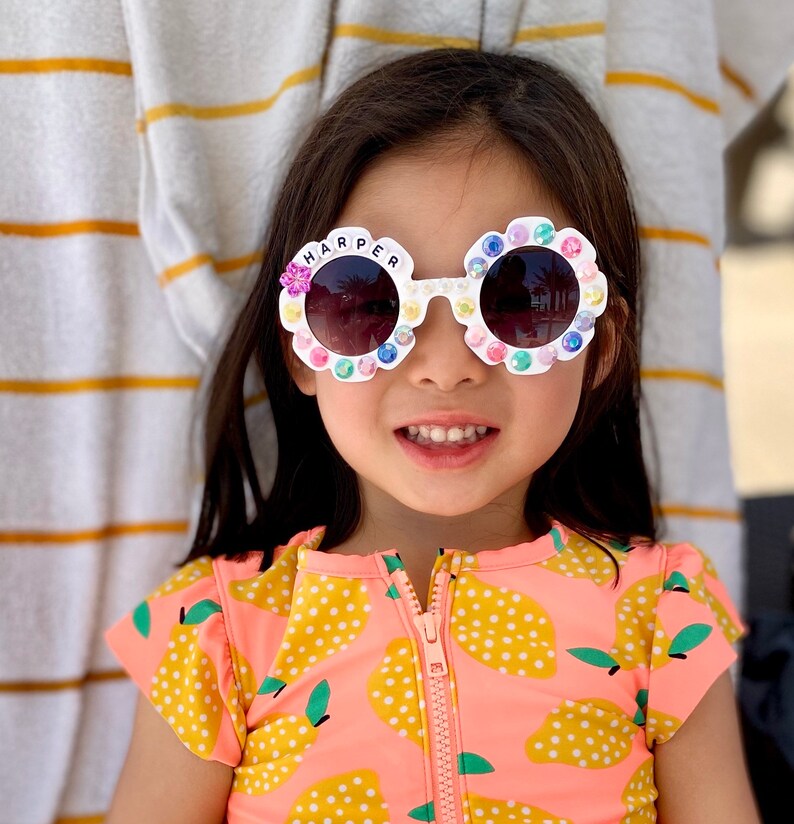 Custom Toddler / Girl Kids Sunglasses Personalized Bedazzled Etsy