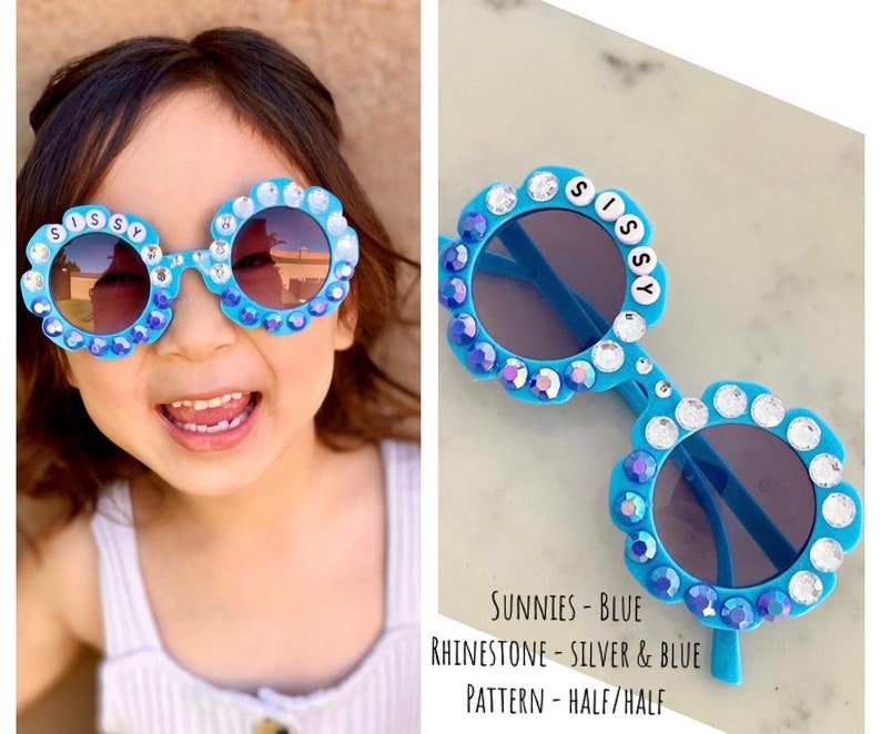 Custom Toddler / Girl Kids Sunglasses Personalized Bedazzled Etsy