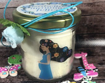 Gift future mom Personalized soy wax candle Friend or sister pregnant new pregnancy mom waiting pre maman sweet waiting