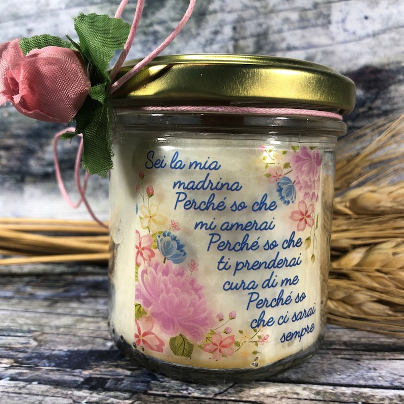 Cosa Si Regala Alla Madrina Di Cresima Regalo per la madrina di battesimo o cresima Candela in cera | Etsy