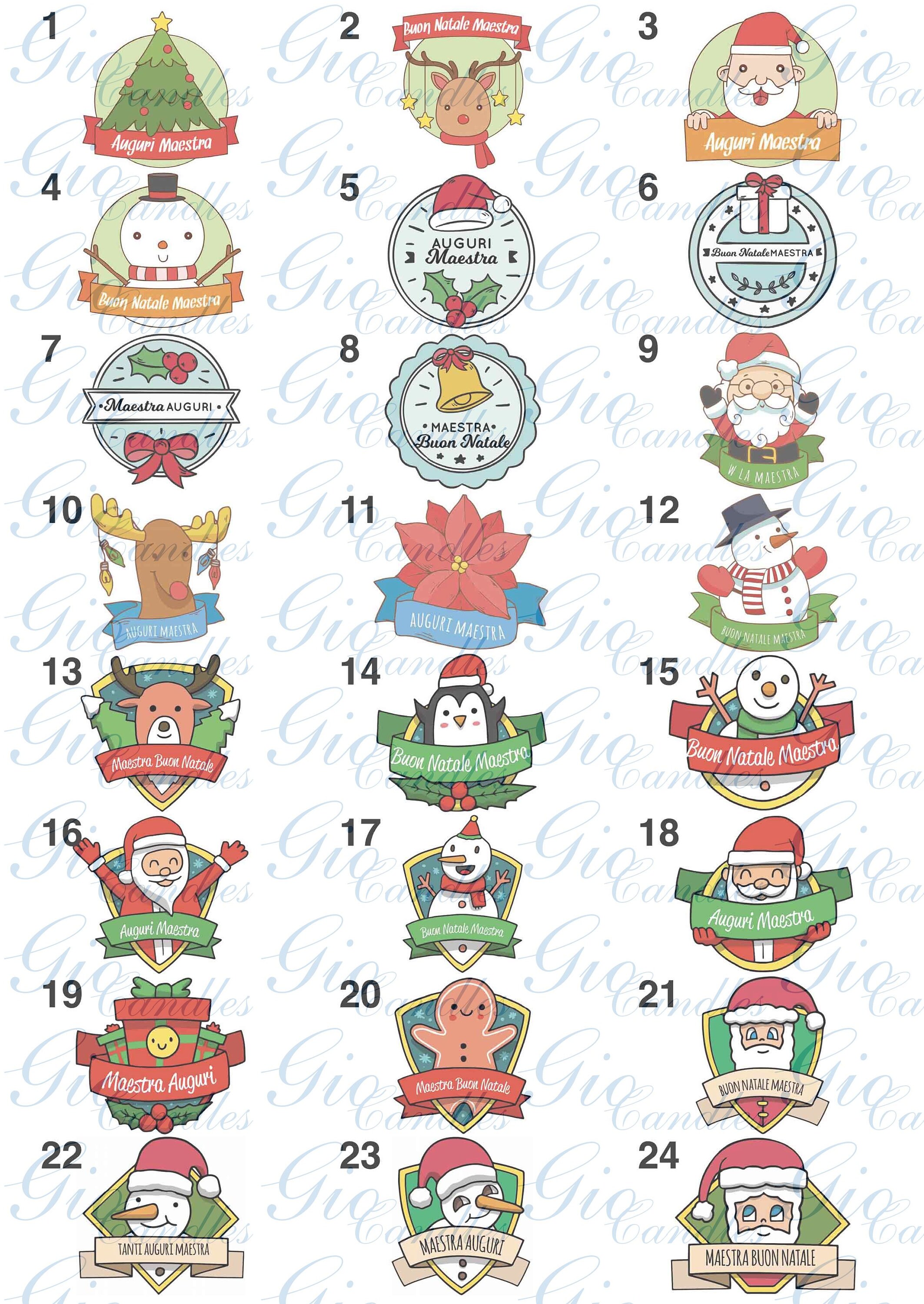 Buon Natale Maestra 2 Vasetti Con Candele Di Cera Di Soia E Oli Essenziali Regalo Natalizio Per La Maestra Regalo Di Natale Auguri Maestra