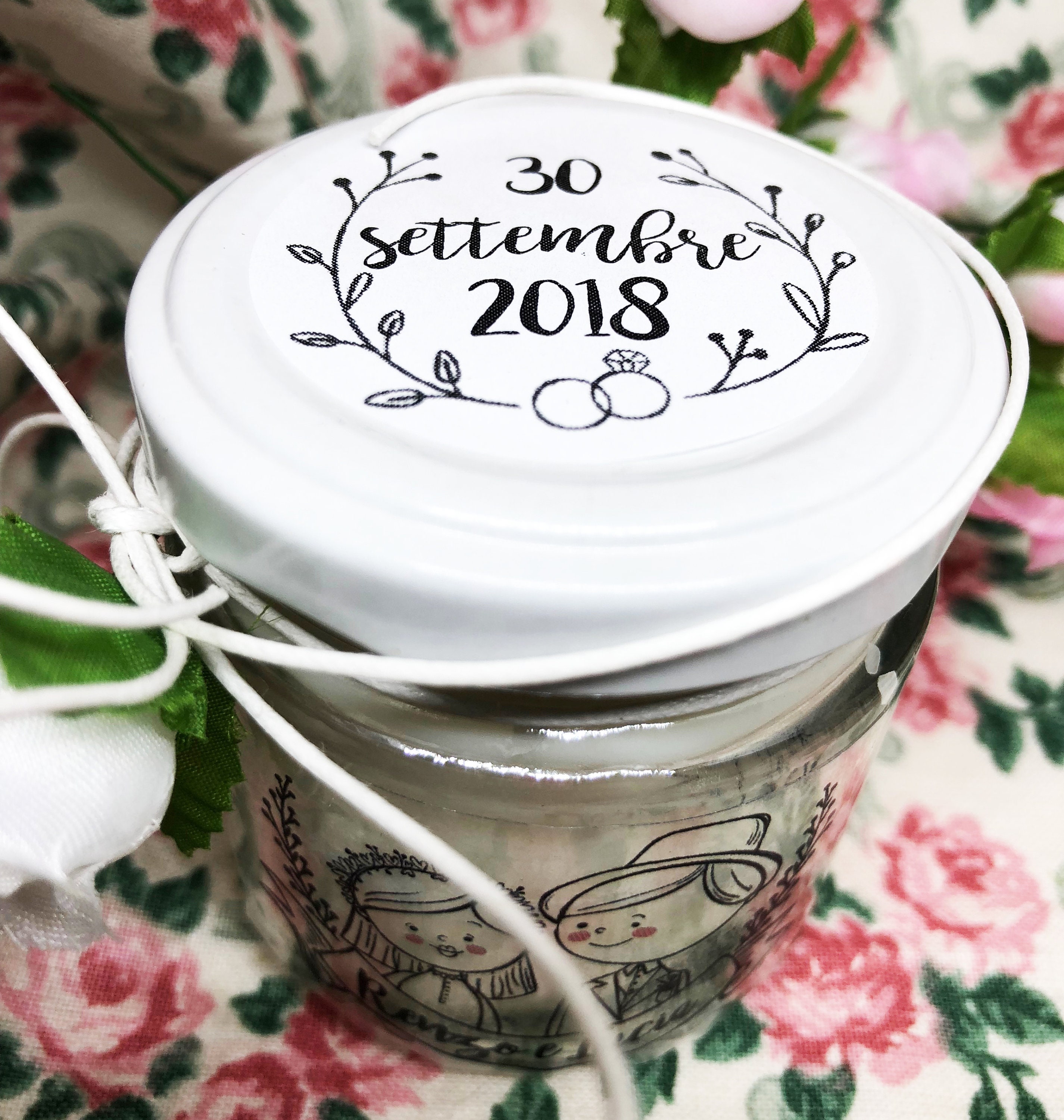 25 candele personalizzate, bomboniere per matrimonio ...