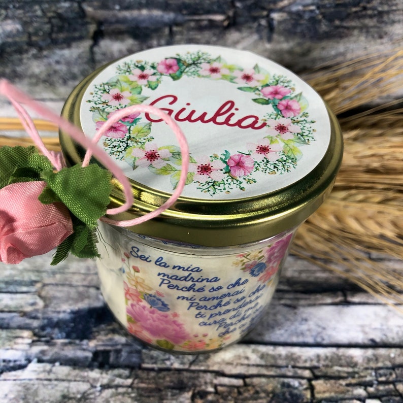 Cosa Regala La Madrina Alla Cresima Regalo per la madrina di battesimo o cresima Candela in cera | Etsy