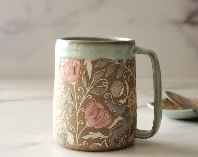 Coffee Cup, Coffee Mug, Handmade Ceramic Mug, Handled Mug, Hazelnut ...