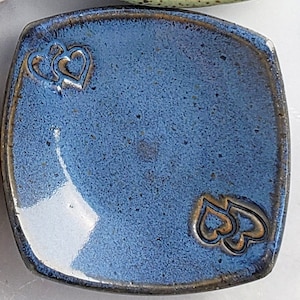 Ceramic teaspoon holder, teabag holder, small trinket dish, unique trinket dish, speckled clay multipurpose dish, small jewelry holder image 4
