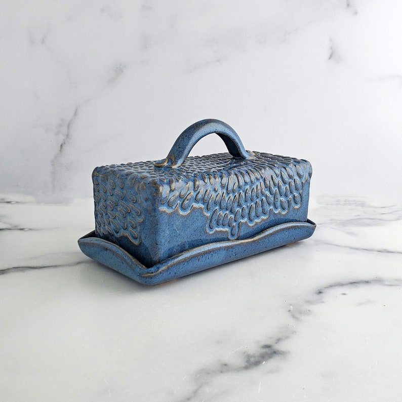 Covered Butter Dish Handmade Ceramic Butter Dish 2 Piece Etsy