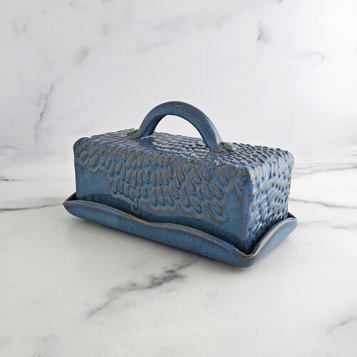 Covered Butter Dish Handmade Ceramic Butter Dish 2 Piece Etsy