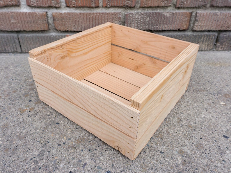Handmade Pine Wood Box w/ Lid 10x10x5 by Dryden Trading Co. Etsy
