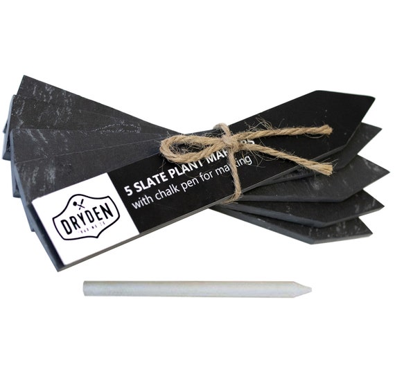 Natural Slate Plant Markers Set Of 5 Stakes Comes With Natural Slate Plant Markers Set Of 5, Slate Garden Markers