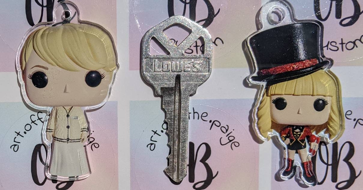 Taylor Swift Funko Pop Custom Keychains or Ribbon Reputation - Etsy
