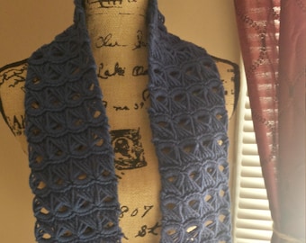 Crochet Broomstick Lace Scarf | Women’s Handmade Scarf | Women’s Winter Accessories