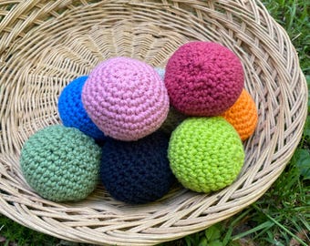 Crochet Hacky Sack, Handmade Stress Ball, Footbag