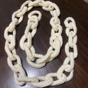 Crochet Chain Link Scarf | Crochet All Season Novelty Chain Scarf | Fun And Sassy Women’s Scarf