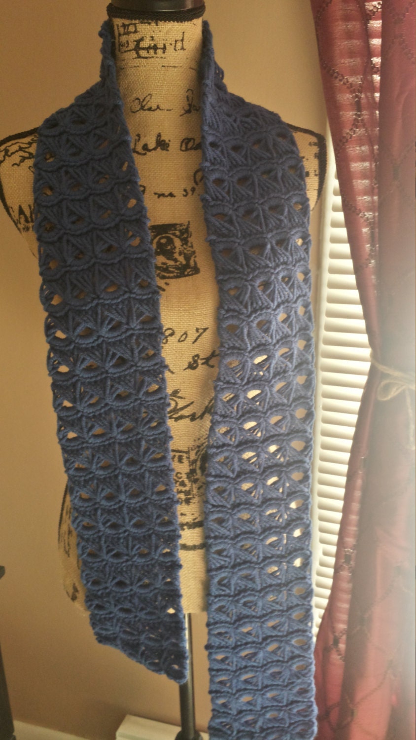 Broomstick Lace Scarf Crochet Etsy