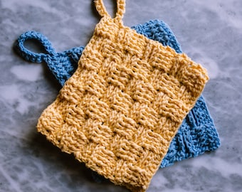 Textured Dish Cloths BOGO 1/2 off | handmade crocheted "waffle" textured dishcloths with scrubbing ridges