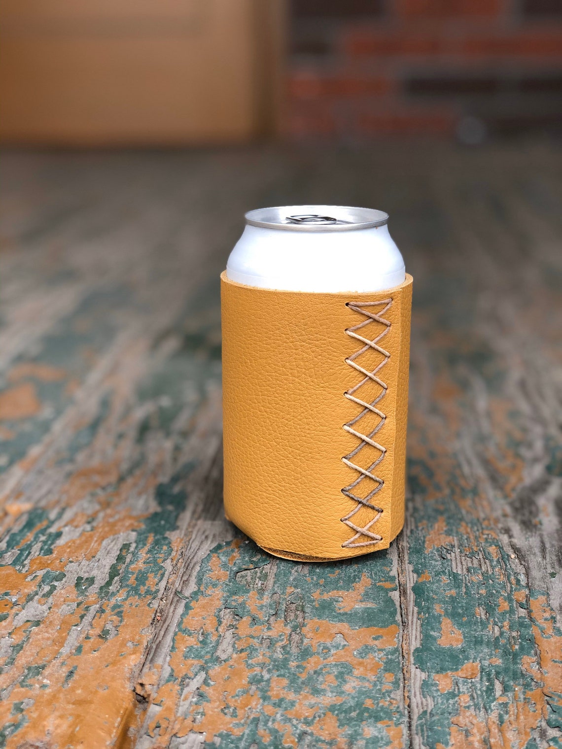 Leather Can Cooler Beer Can Holder Groomsmen Dad Etsy Sweden