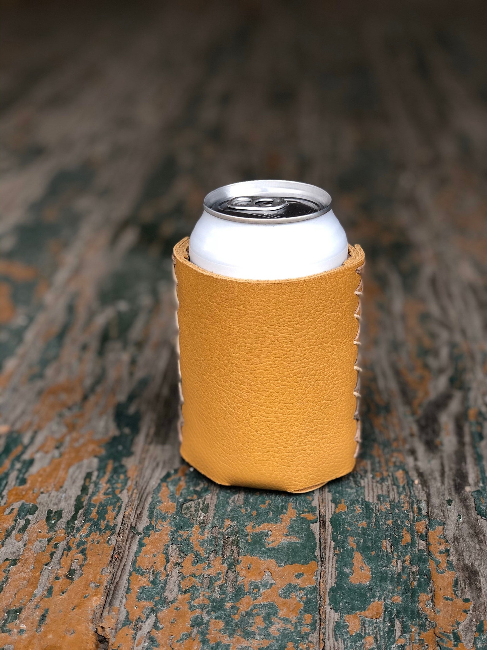 Leather Can Cooler Beer Can Holder Groomsmen Dad Etsy Sweden