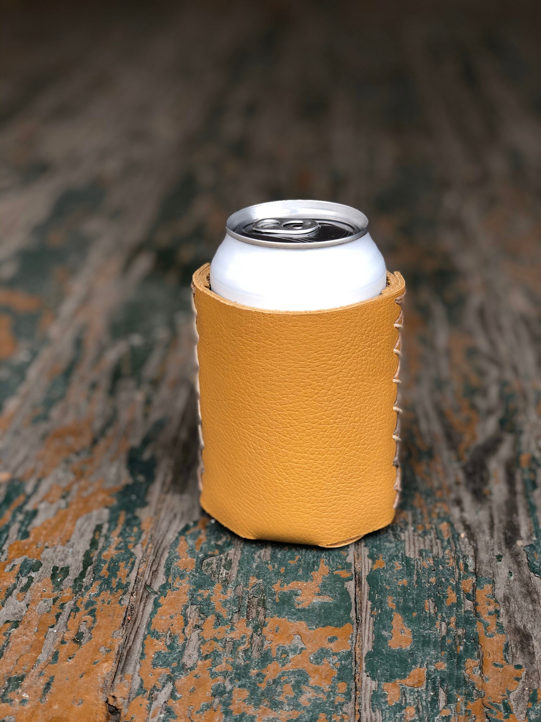 Leather Can Cooler Beer Can Holder Groomsmen Dad Etsy Sweden