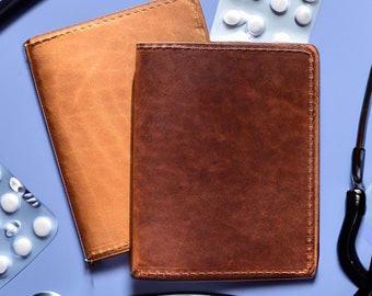 Real Leather Prescription Pad Rx Cover- Portrait | Great Gift for Doctor, Future Doctor, Nurse, Medical Professional, DR, MD, fnp | USA