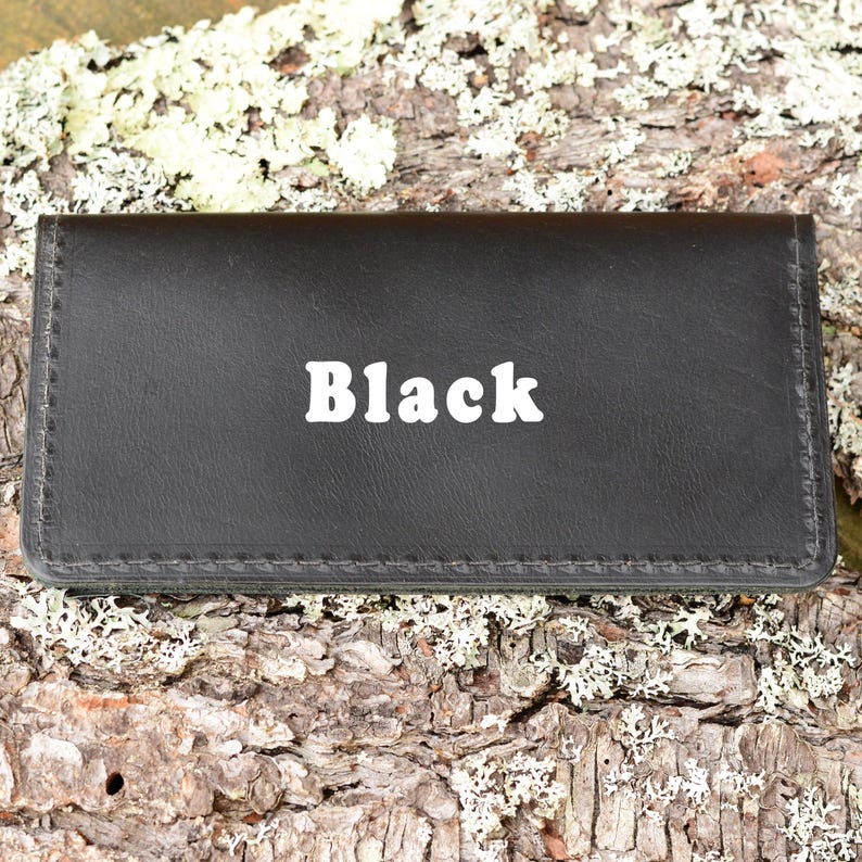 Real Leather Checkbook Cover with Optional 3 Free Monogrammed Letters | Checkbook Covers | Perfect Handmade Leather Gift | Heirloom | USA image 5