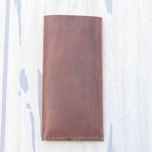 Real Leather Cowboy Cash Sleeve Slender Design with Heavy Duty Boot Leather Construction An Everyday Cary Cash Envelope / Wallet USA image 6