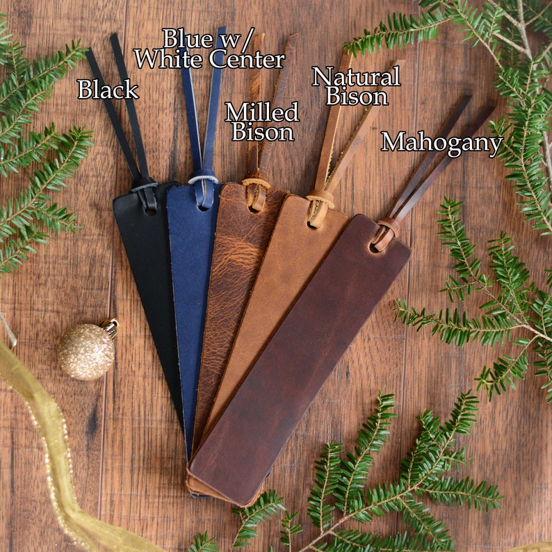 Real Leather Personalized Bookmarks Heirloom Quality Handmade Bookmarks Perfect for Home, School, Office, Trips or Vacations Read USA image 9