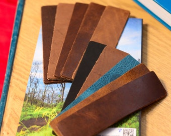 10 Scrap Leather Bookmarks | Great for All Ages, Family Use, Everyday Use | Craft Grade | The Perfect Easy Gift | Made in USA