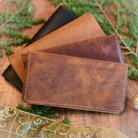 Genuine Cowhide Brown Coin Pouch Leather Handmade in USA - Optional Personalized Monogram