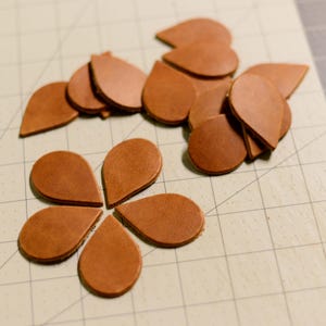 Bison Leather Teardrop Earring Blanks: USA-Made DIY Jewelry Supply